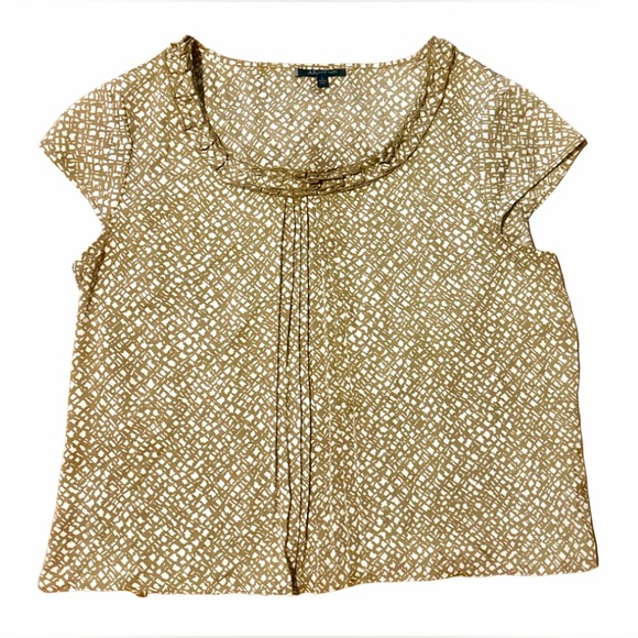 Anne Klein Tops - AK Anne Klein Ruffle-Neck Hem Blouse